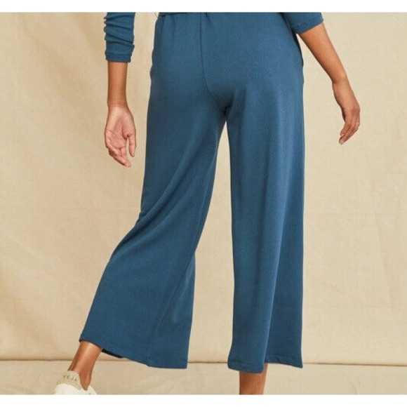 Amour Vert Eugenia Luxe Azure Blue Women's Pants Small NEW Wide Leg - Picture 3 of 4